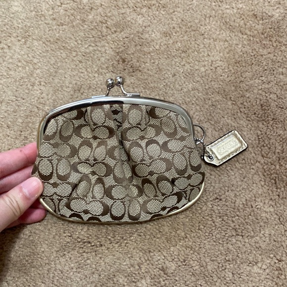Coach Vintage Y2K Classic Canvas Logo Coin Purse Wallet - Picture 1 of 11